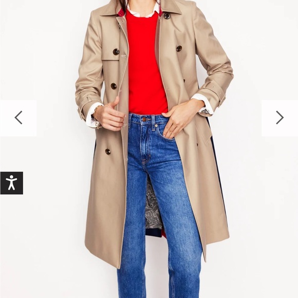 Boden trench coat NWOT US 8 color block U0214 current online gorgeous - Picture 4 of 14